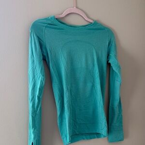 lululemon athletica Teal Long Sleeve swiftly tech Top